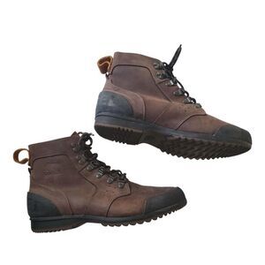 Sorel NM2100-256 Ankeny Hiker Waterproof Boots - Brown Leather - Men's Size 13